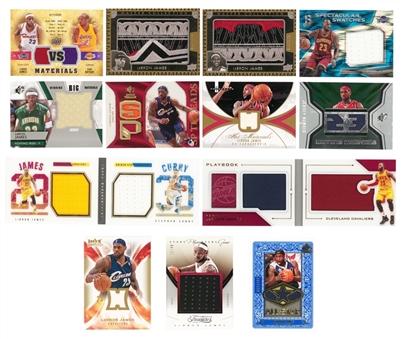 2004-19 Assorted Brands LeBron James Game Used Patch Cards Collection (300+)